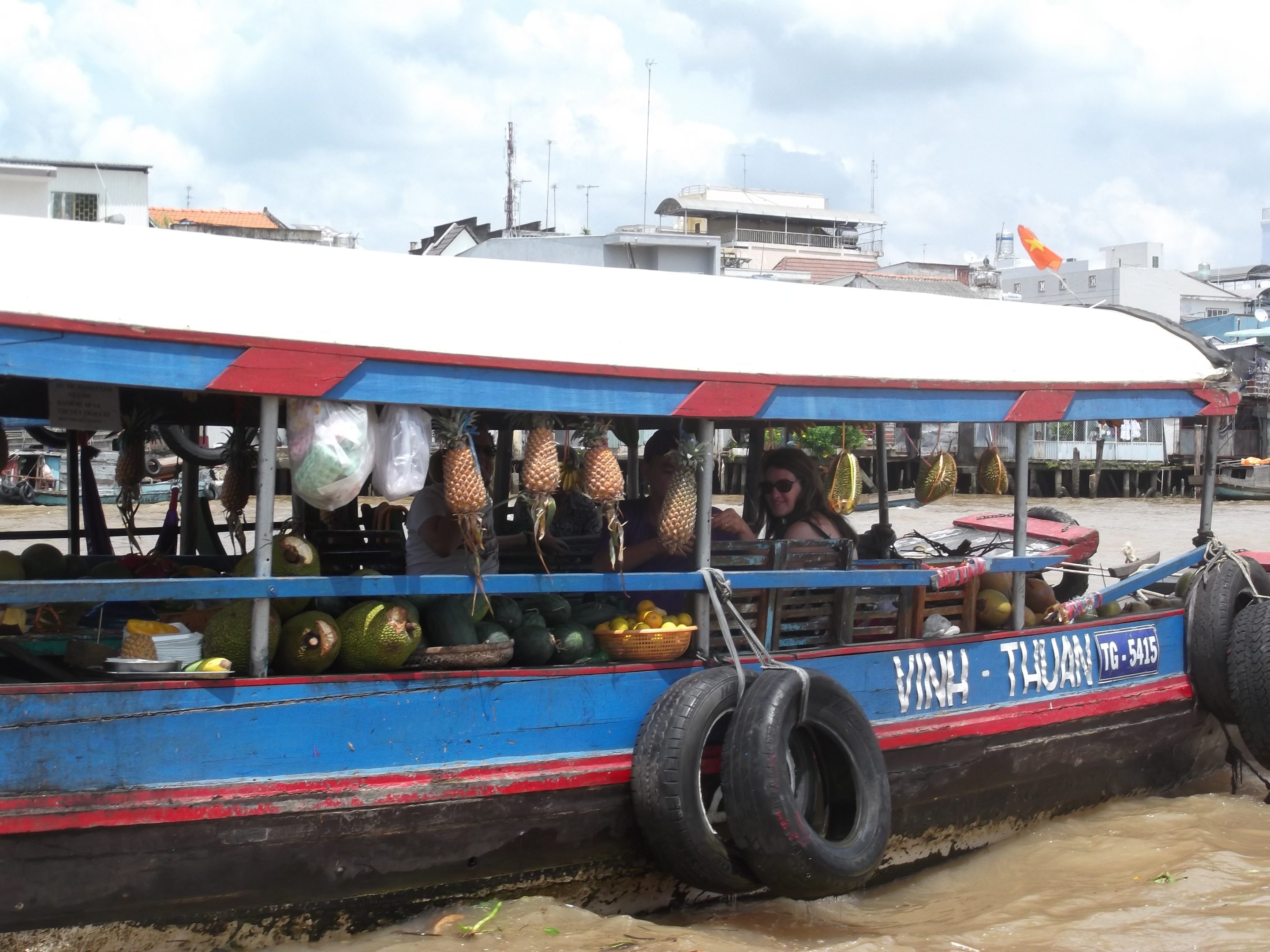 Schwimmender Mekong-Markt