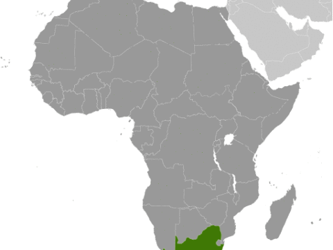 Geographische Lage von Südafrika