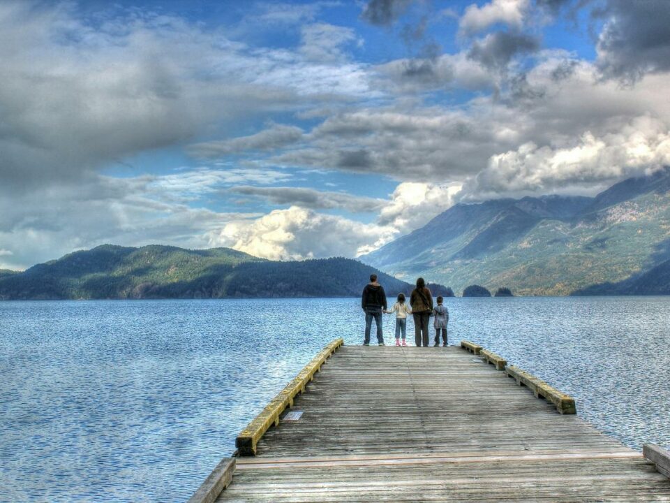 Familienreisen - Blick vom Steg der Unterkunft