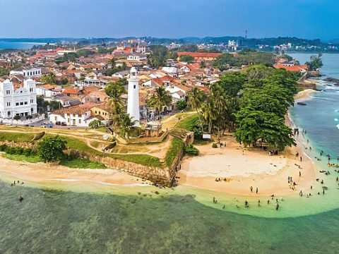 Blick auf die Hafenstadt Galle